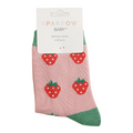 Miss Sparrow Kids Socks Bamboo Strawberries dusky pink 4-6Y