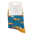 Miss Sparrow Kids Socks Bamboo Trucks teal 2-3Y