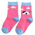 Miss Sparrow Kids-Socken Bamboo Cows hotpink 4-6Y