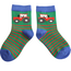 Kids Socks Bamboo Tractor & Stripes green 2-3Y