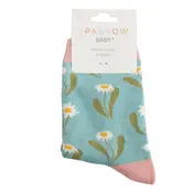 Miss Sparrow Kids Socks Bamboo Daisies duckegg 4-6Y