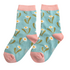 Miss Sparrow Kids Socks Bamboo Daisies duckegg 4-6Y