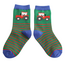 Kids Socks Bamboo Tractor & Stripes green 4-6Y