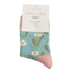 Kids Socks Bamboo Daisies duckegg 2-3Y