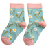 Miss Sparrow Kids-Socken Bamboo Daisies duckegg 2-3Y