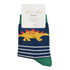 Miss Sparrow Kids-Socken Bamboo Stegosaurus & Stripes navy 4-6Y