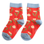 Kids Socks Bamboo Daisies red 2-3Y