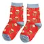 Kids Socks Bamboo Daisies red 4-6Y