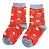 Miss Sparrow Kids-Socken Bamboo Daisies red 4-6Y