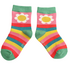 Miss Sparrow Kids-Socken Bamboo Daisies & Stripes pink 2-3Y