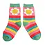 Kids Socks Bamboo Daisies & Stripes pink 4-6Y