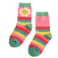 Kids Socks Bamboo Daisies & Stripes pink 4-6Y