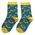 Miss Sparrow Kids Socks Bamboo Foxes teal 4-6Y