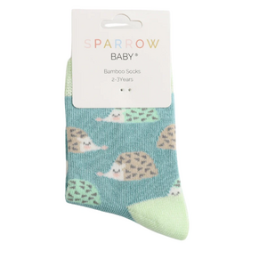 Miss Sparrow Kids-Socken Bamboo Geo Hedgehogs duck egg 2-3Y