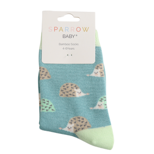 Miss Sparrow Kids-Socken Bamboo Geo Hedgehogs duck egg 4-6Y