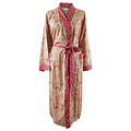 Powell Craft Dressing gown Carnation yellow & pink