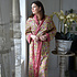 Powell Craft Dressing gown Carnation yellow & pink