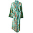 Morgenmantel Floral turquoise