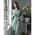 Powell Craft Dressing gown Floral turquoise