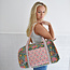 Canvas Duffle Bag Floral green/lemon/pink