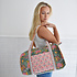 Powell Craft Canvas Duffle Bag Floral green/lemon/pink