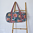Canvas Duffle Bag Floral denim/pink