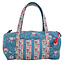 Canvas Duffle Bag Floral inky blue & pink