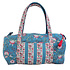 Powell Craft Canvas Duffle Bag Floral inky blue & pink