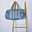 Canvas Duffle Bag Floral inky blue & pink