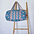 Powell Craft Canvas Duffle Bag Floral inky blue & pink