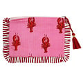 Powell Craft Make-up Bag Lobster pink & red