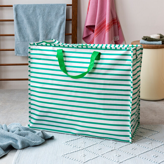 Jumbo bag Green Stripes