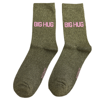 Miss Sparrow Socks Glitter Statement Big Hug