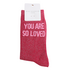 Miss Sparrow Socken Glitter Statement You Are So Loved