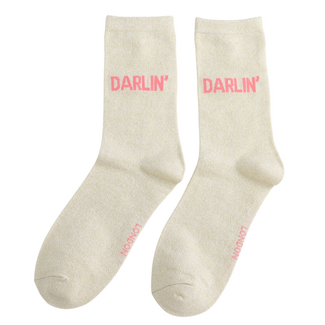 Miss Sparrow Socks Glitter Statement Darlin'