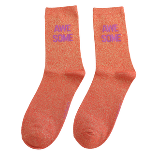 Miss Sparrow Socks Glitter Statement Awesome