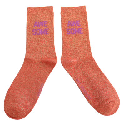 Miss Sparrow Socken Glitter Statement Awesome