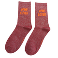 Miss Sparrow Socken Glitter Statement Wine Lover