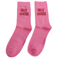 Miss Sparrow Socken Glitter Statement Silly Goose