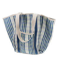 Rex London Recycled Tote Bag Woven white/blue