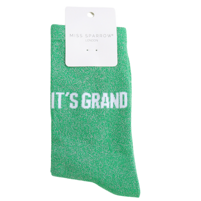 Miss Sparrow Socken Glitter Statement It's Grand