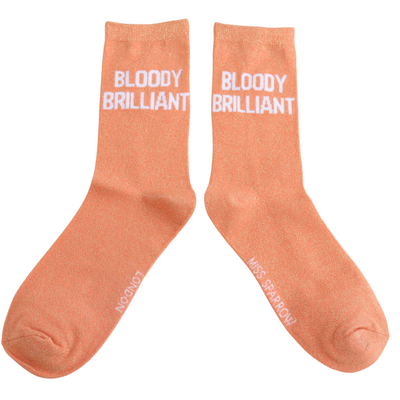 Miss Sparrow Socks Glitter Statement Bloody Brilliant