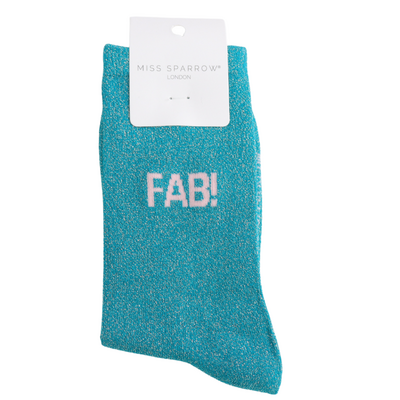Miss Sparrow Socken Glitter Statement Fab