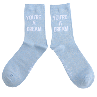 Miss Sparrow Socks Glitter Statement You're a Dream