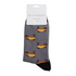 Miss Sparrow Mens Socks Bamboo Hot Dogs grey