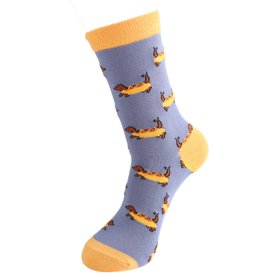 Miss Sparrow Socken Bamboo Hot Dogs denim