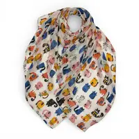 M&K Collection Scarve Cartoon Cats classic