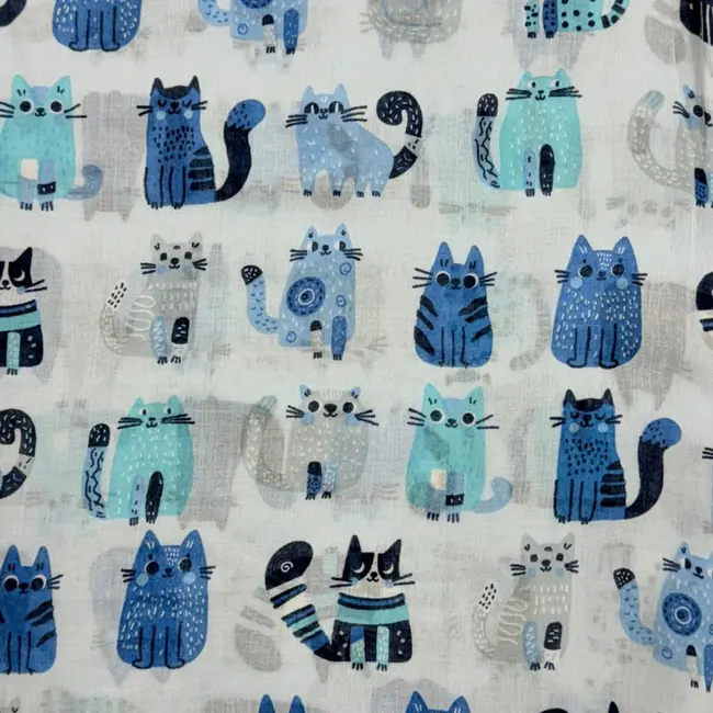 Scarve Cattoon blue