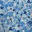 Schal Flower Field Tassels blue