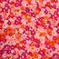 Schal Flower Field Tassels red